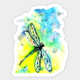 Dragonfly and the sky Sticker